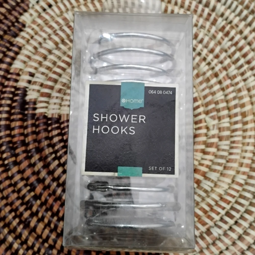 O Ring Shower Curtain Hooks, Pack of 12, Target NEW